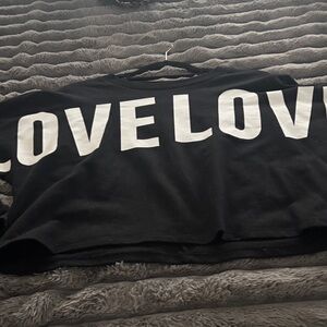 Soho Black Sweatshirt with White Accents Love size small